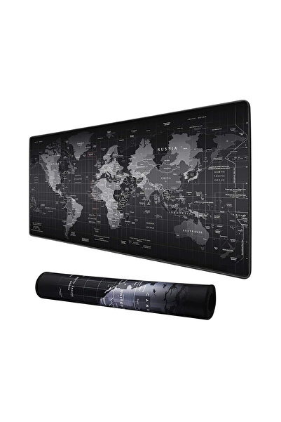 Mouse Pad 90x40 Keyboard Pad Gaming Wide Pad World Map Visual