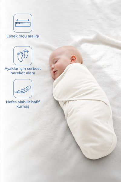 Babyjem Soft Pratik Penye Kundak Ekru %100 Pamuk