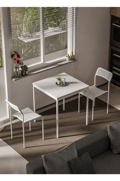 Gaga Mobilya Mutfak Masa Takımı Yemek Masası Seti Sandalye Cafe Balkon Bahçe ...