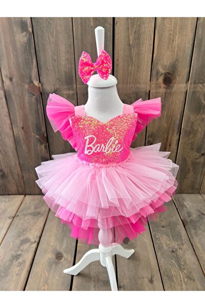 LilaMila PEMBE TÜTÜ ELBİSE BARBIE OMBRE KOSTUM TULUM
