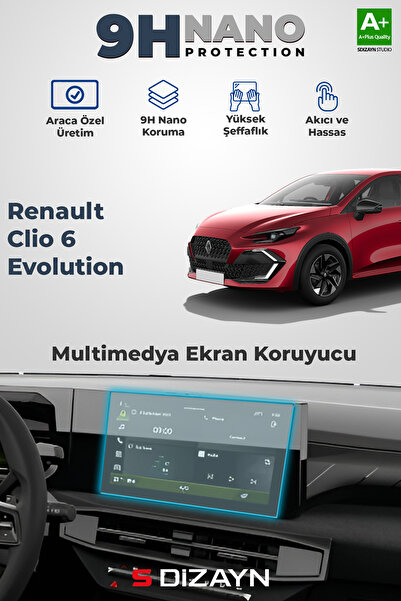 S Dizayn S-Dizayn Renault Clio 6 Evolution 9H Gösterge ve Multimedya Ekran Ko...