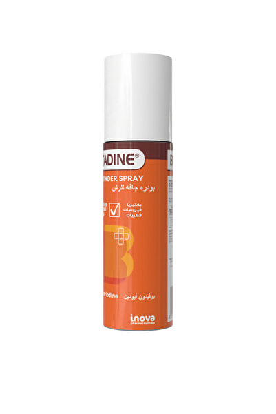 BETADINE Dry Powder Antiseptic Spray with Povidone Iodine, 55g
