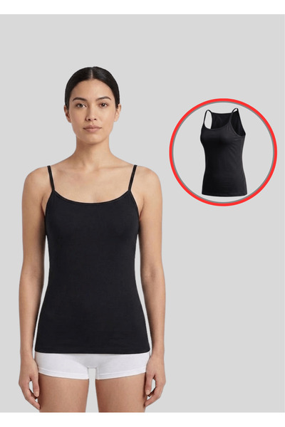 NACAR STORE Γυναικείο εσώρουχο από βαμβάκι και λύκρα με λεπτές τιράντες