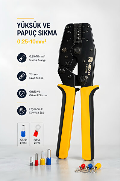 Nexo T-007 (0,25-10mm²) Yüksük Ve Papuç Sıkma