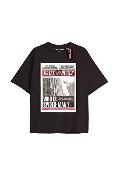 TIMESWASTINGIRL Tricou Spider-Man cu imprimeu de ziar Model No Way Home