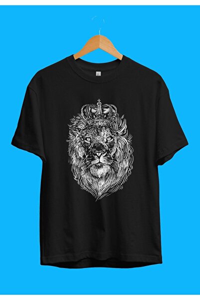 YQYQ Μπλουζάκι Unisex με σχέδιο με θέμα τον Λιοντάρι King of the Forest