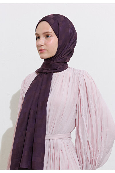 Freshscarfs Nori İpeksi Jakar Şal Mor