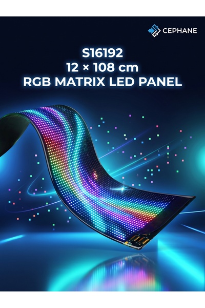 cephanegsm Katlanabilir Usb Matrix Led Panel Cama Yapışan Telefon Kontrollü Led Ekran 12 Cm X 108 Cm (16192)
