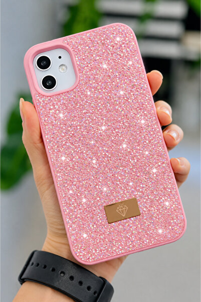 Go Aksesuar Iphone 12 ve 12 Pro Uyumlu ELMAS Tasarımlı Taşlı Işıltılı Parlak ...