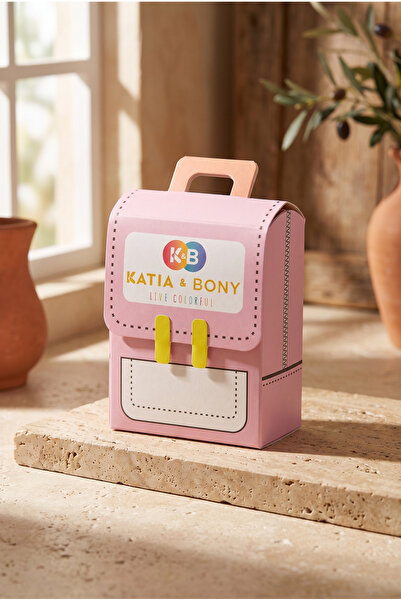 Katia&Bony Κοριτσίστικες κάλτσες με καρό σχέδιο 2 τεμαχίων σε κουτί Γκρι/Λευκό