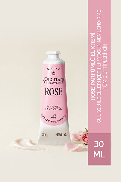 L'Occitane Rose El Kremi, Gül Özü İçeren Besleyici ve Nemlendirici, 30 ml