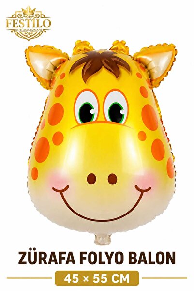 FESTİLO Foil Balloon Safari Giraffe Animals 55X45 cm Helium Compatible