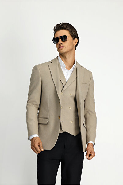 Kiğılı 6 Drop Regular Fit Standard Cut Stretch Fabric Classic Patterned Jacket