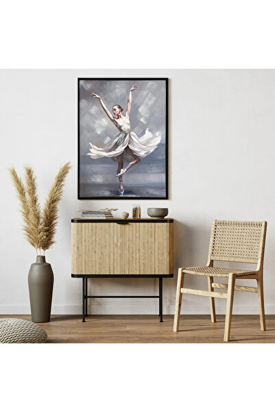 MallDeco Tablou Canvas Modern Balet, Pictat Manual, cu Ramă PS