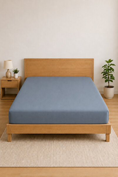 Elovias 100% Cotton Combed Elastic Bed Sheet - Double Size