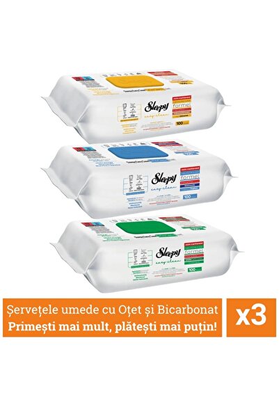 Sleepy PACHET - 3 X Servetele Umede Easy Clean Multisuprafete, 100 Buc
