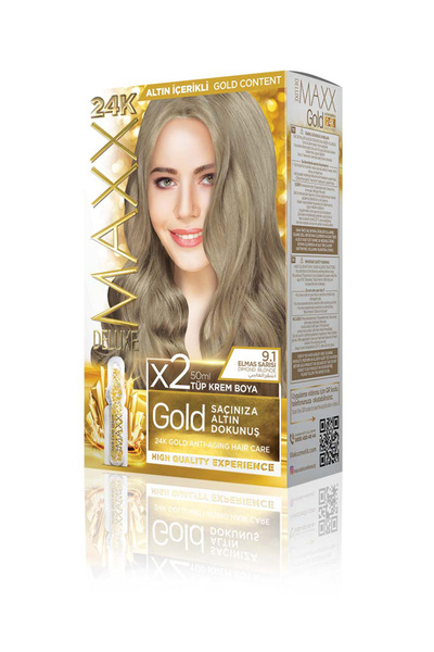 MAXX DELUXE Golden Beauty Set Saç Boyası 9.1 Elmas Sarısı