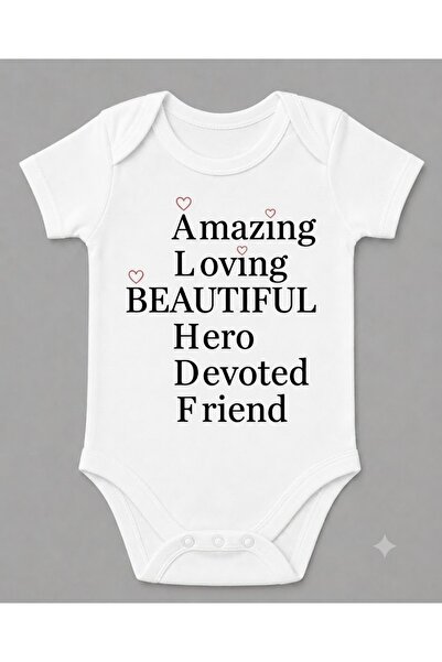 EYDUBABY Organic 100% Cotton Mother Written Baby Bodysuit Short Sleeve Snap F...
