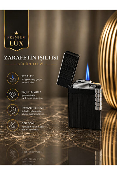 Bizle Tasarla Premium Rose Gold Metal Çakmak Yandan Çarklı Ateşleme, Eşe, Sev...