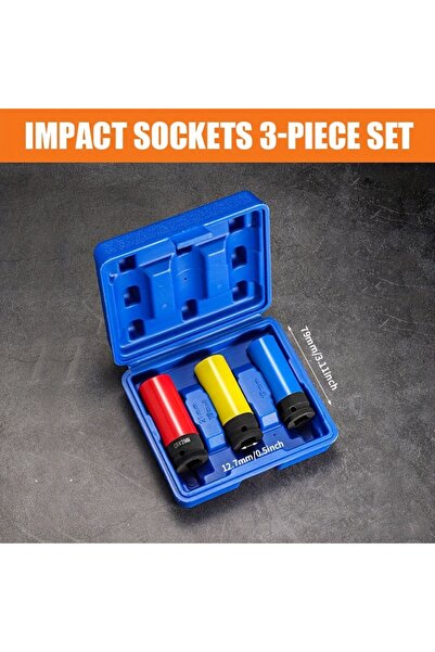 Choice 3pcs Drive Wheel Protector Impact Socket Impact Sleeve Set Durable Pla...