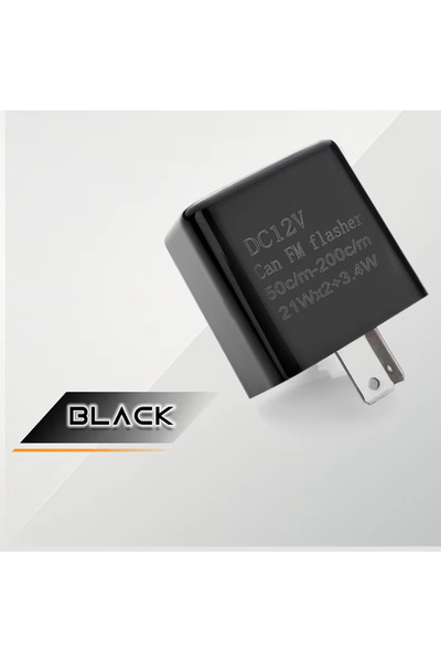 Choice4 1 Pcs-Black 2 Pin Motorcycle LED Flasher Relay Adjustable Frequency F...