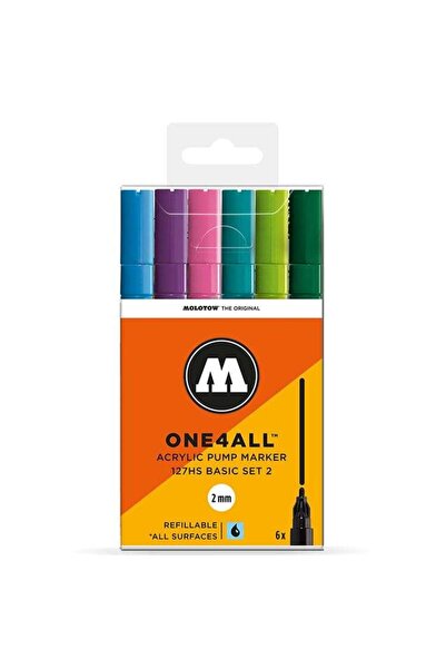 Molotow 127HS One4All Akrilik Marker Kalem 2 mm 6’lı Set Basic Set 2 200231