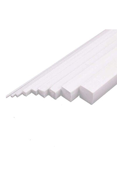 MK Model Plastik Kare Çıta İçi Dolu 8 mm 50 cm 2 Adet
