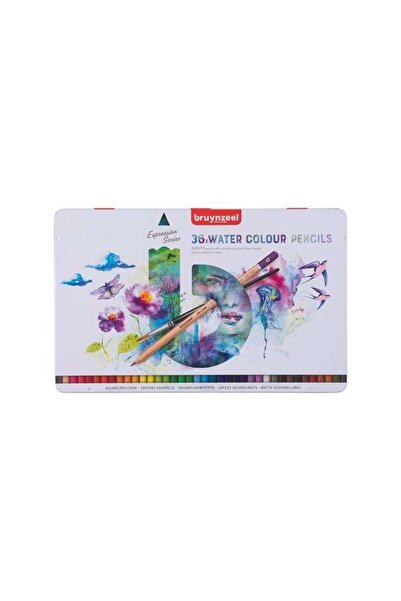 Bruynzeel Expression Aquarelle Dry Watercolor Pen Paint Set 36 Pieces