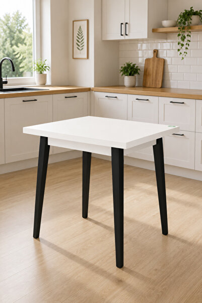 VİLİNZE Avanos Sabit Mdf Kare Ahşap Mutfak Masası - 80x80 Cm