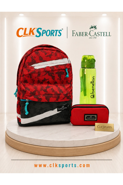 Faber Castell Backpack, Licensed Pen Bag - Licensed Water Bottle Gift
