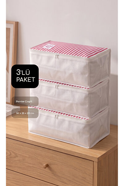 Vedsey Home Organizer طقم مكون من 3 قطع قاعدة متوسطة الحجم مقاس 50x25x20 سم و...
