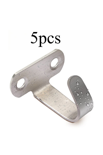 Choice1 silver 5pcs 5Pcs Bedroom Stainless Steel Screw Mounted Ceiling Hooks,...