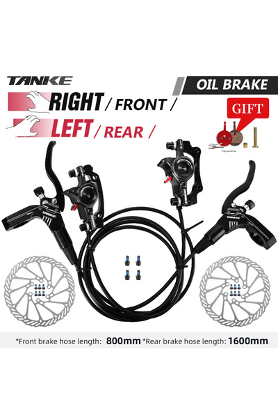 Choice 160MM-BLACK-RF-LR TANKE MTB Bike Hydraulic Disc Brake Oil Pressure Cal...