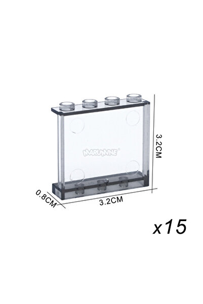 Choice6 87543 Clean Black MARUMINE MOC Build Block Part Window Glass House Tr...