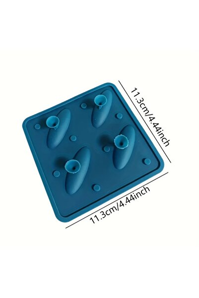 Choice 1 SET Shark Silicone Ice Cube Mold, 4-Cell Non-Stick Tray for Making I...