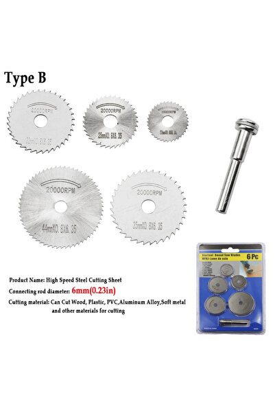 Choice1 Type B 6pcs High Speed Steel Circular Saw Blade Hss Cutting Disc Rota...