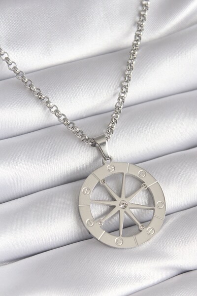 Inure Jewelry 316L Steel Silver Color Zircon Stone Dream Catcher Model Urinat...