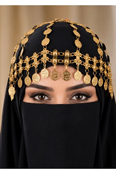NAMAT حماة ذهبية ذات 16 خطاً على الطراز العربي، مناسبة للفتيات والسيدات.