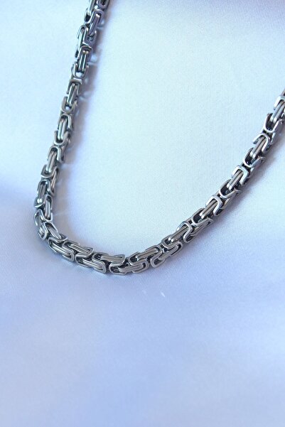 Inure Jewelry 316L Steel Silver Color King Chain Model Men's Necklace