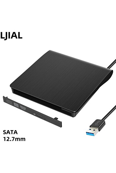 Choice علبة محرك أقراص DVD خارجية من LJIAL، مقاس 12.7 مم، بمنفذ USB 3.0، لون ...