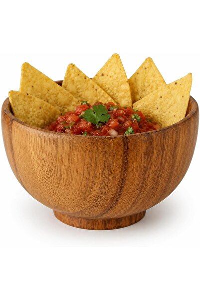 Blackstone Walnut Wood Serving Bowl 13 x 8 cm, Handmade Round Snack Bowl for ...