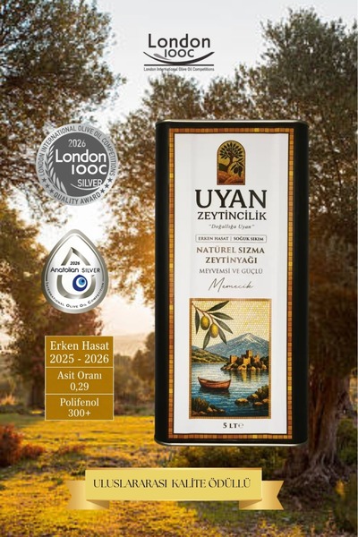 UYAN ZEYTİNCİLİK MEMECİK ERKEN HASAT SOĞUK SIKIM NATÜREL ZEYTİNYAĞI 5 LT.