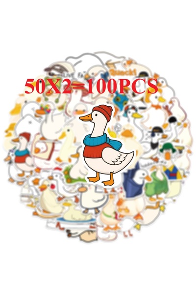 Choice1 100PCS 50/100PCS Cartoon Cute Duck Stickers Creative Sketches DIY Pho...