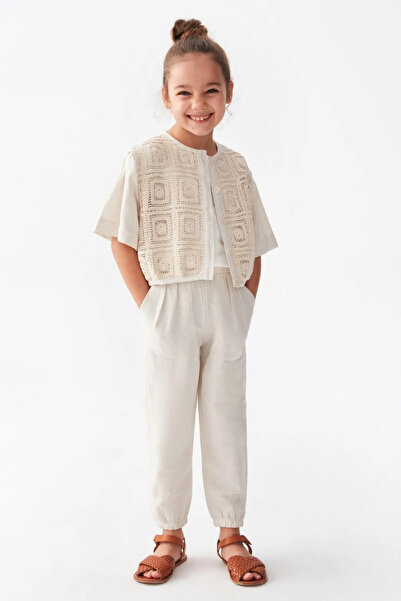 HAUSEkids 4-8 Yaş Pavlova Mira Kız Çocuk Takım -Krem-