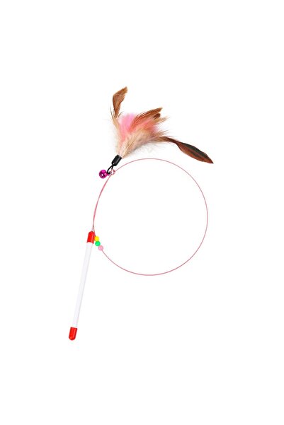 Choice WHITE New Steel Wire Cat Teasing Stick with Butterfly Feather Cute Tea...