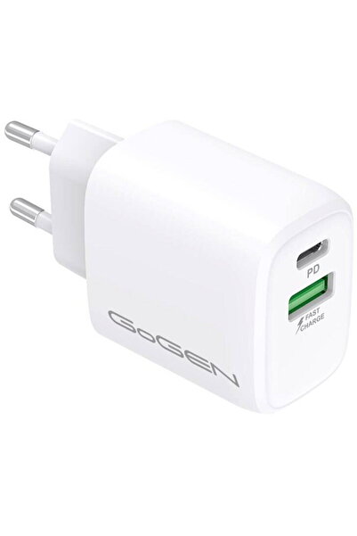 Gogen ACHPDQ 220 1x USB-C 20W 1x USB-A 18W Alb