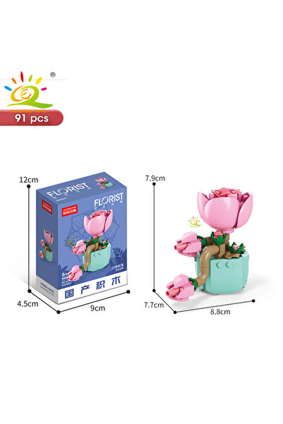Choice28 مع صندوق رقم 40-9، نموذج نباتات عصارية في وعاء من HUIQIBAO MOC، مكعب...