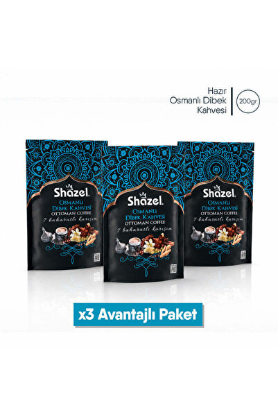 Shazel Osmanlı Dibek Kahvesi- 3 Adet X 200gr.