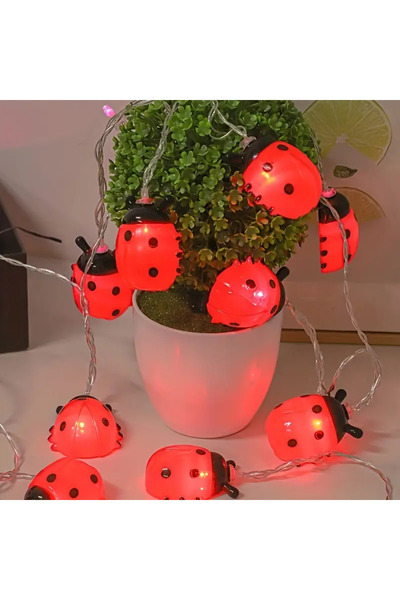 Choice 1.5m 10led battery Clear 6M 40LED Rome Decoration Ladybug String Light...
