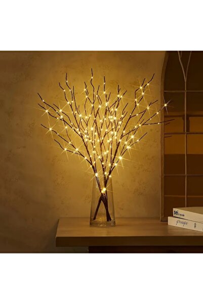 Choice 1PC 50LED Warm white Brown 1PC 50LED Copper Wire Birch Branch Light, A...